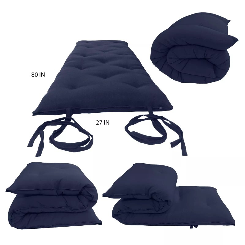 Danfuton Traditional Floor Rolling Mattress, Cotton Bed, Shiki Futon 3x27x