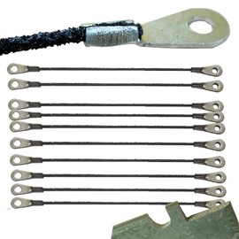 6 in Carbide Rod Saw Blade 150mm x 10pk Tungsten Carbide Rod Saw Blade with Eyelets for Coping Saw for Plaster Drywall Cement Board Fiberglass Tile and Cast Iron