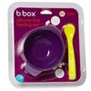 b.box Bowl and Spoon Feeding Set with Easy Grip Handles,