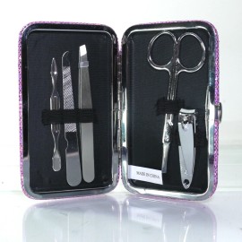 NORDSTROM MANICURE SET W/   DELUXE  PINK GLOW Case.  BUY 2 GET 1 SILVER