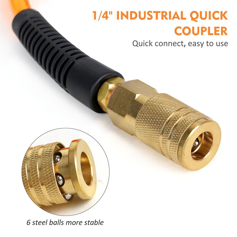FYPower Air Compressor Hose 1/4 Inch x 100 Feet Flexeel