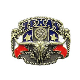 Schnalle123 Belt Buckle Western Texas 3D Look for Interchangeable Belt Buckle Buckle Model 88, silver