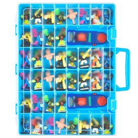 Case Compatible with Akedo Ultimate Arcade Warriors Starter Pack, Toy Storage for Battle Arena Controller & Warrior Collector Mini Battling Action Figures, Holder for Akedo Playset- Blue (Case Only)