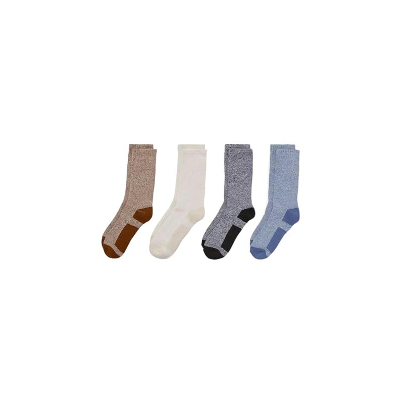 Alpine Design Performance Hiker Crew Socks - 4 Pack (US,