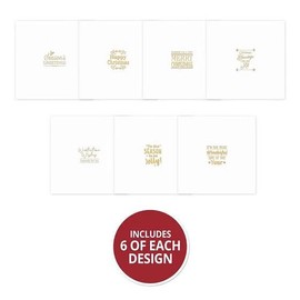 Hunkydory - Trim Me! Foiled Insert Pad - Season's Greetings - Gold - TRIMINS035