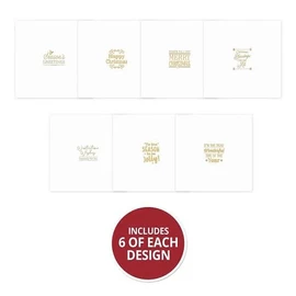 Hunkydory - Trim Me! Foiled Insert Pad - Season's Greetings - Gold - TRIMINS035