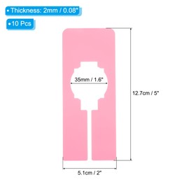 PATIKIL Clothes Dividers for Hanging Clothes, 10 Pack Rectangle Closet Clothing Rack Size Dividers Blank Labels Sorting Rectangular Separator for Closet, Pink