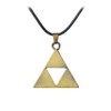 LLYANZ Antique Gold Plated Metal Leather Chain Zelda Pendant Necklace