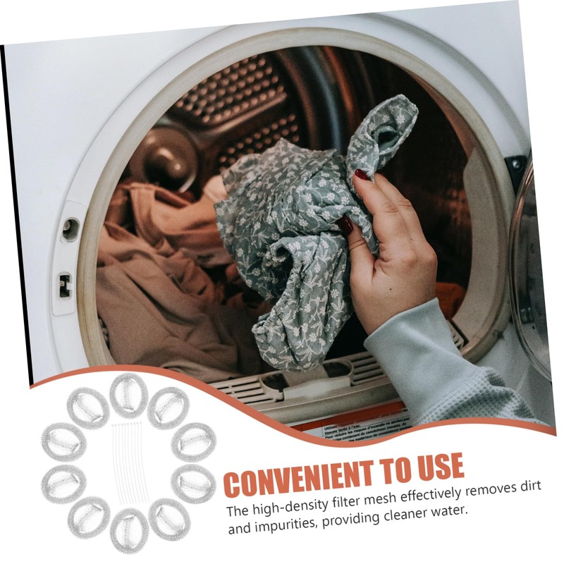 SHOWERORO Lint Catcher for Washing Machine 10 Stainless Steel Traps