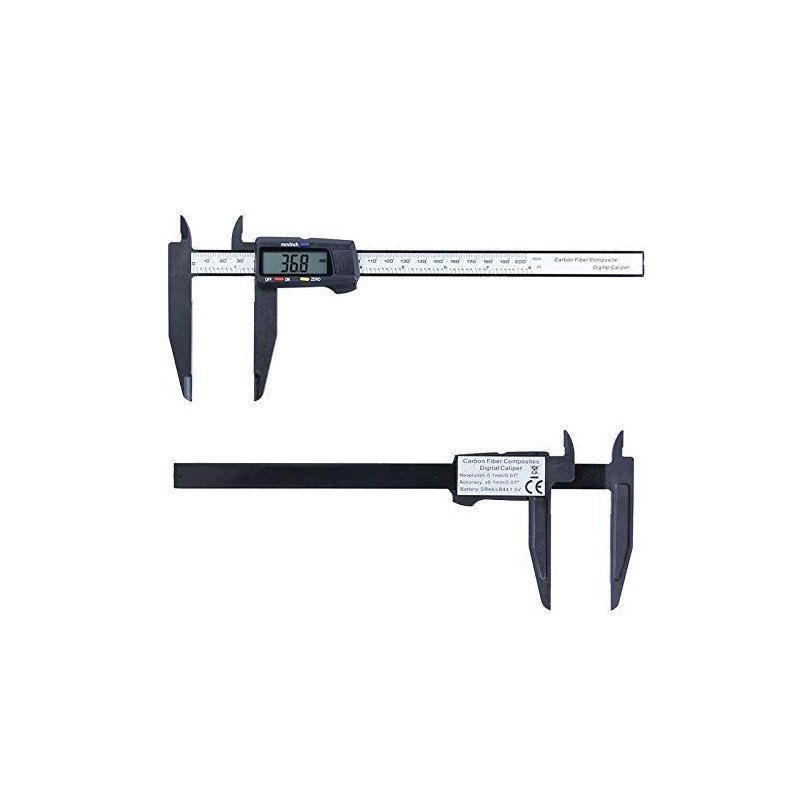 POWERTOOL LCD Digital Caliper, 0-200 Electronic Caliper Precision Vernier Micrometer