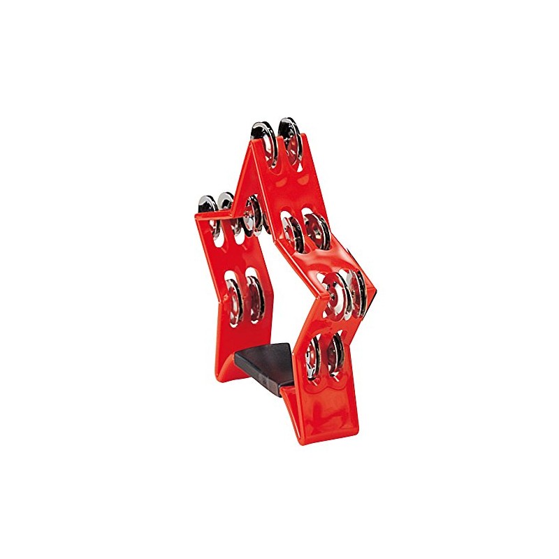 Kikutani Tambourine Star Shape Color MX-5 Red