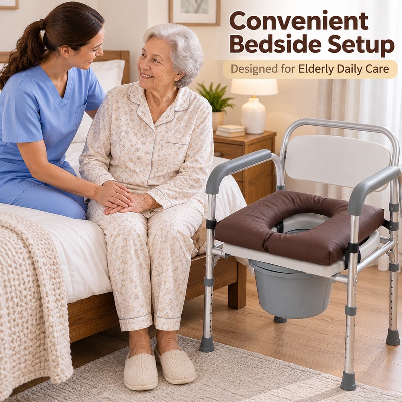 Bedridden Elderly Toilet Seat Cushion for Bedside Toileting – Soft
