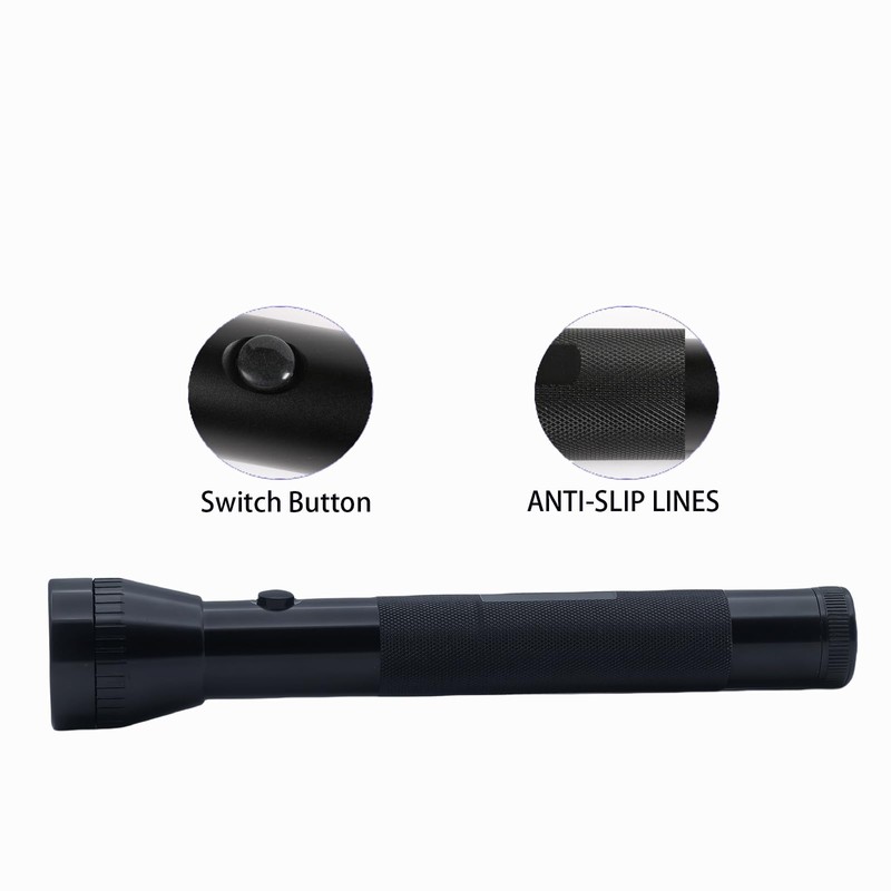 Darlur Heavy Duty 3 D Cell Battery LED Big Flashlights,