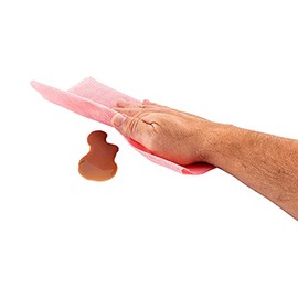 Restaurantware RW Clean 11 x 11 Inch Reusable Cleaning Cloth Roll 1 Heavy-Duty Dish Wipe Roll - Machine-Washable Perforated Red Viscose Disposable Cloth Roll 50 Sheet Per Roll Absorbent