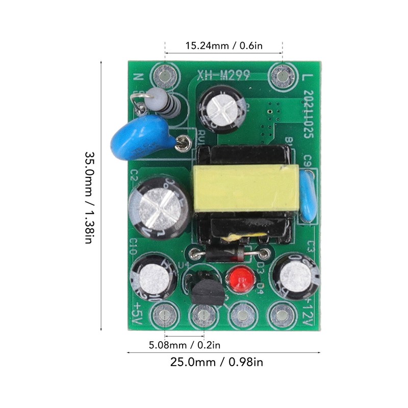 5Pcs AC to DC Power Supply Module Isolated 110‑240V Input
