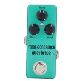 Overdrive Effect Pedal with Drive Level Tone Control Knobs Aluminum Alloy Electric Guitar Pedal 1/4 Inch Mono Jack