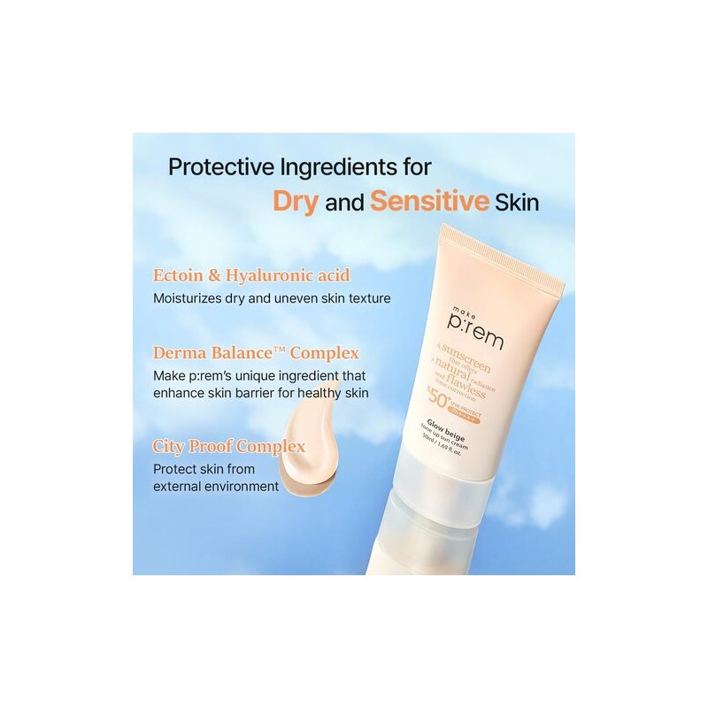 make p:rem [make p:rem]Glow Beige Tone Up Sun Cream 50ml