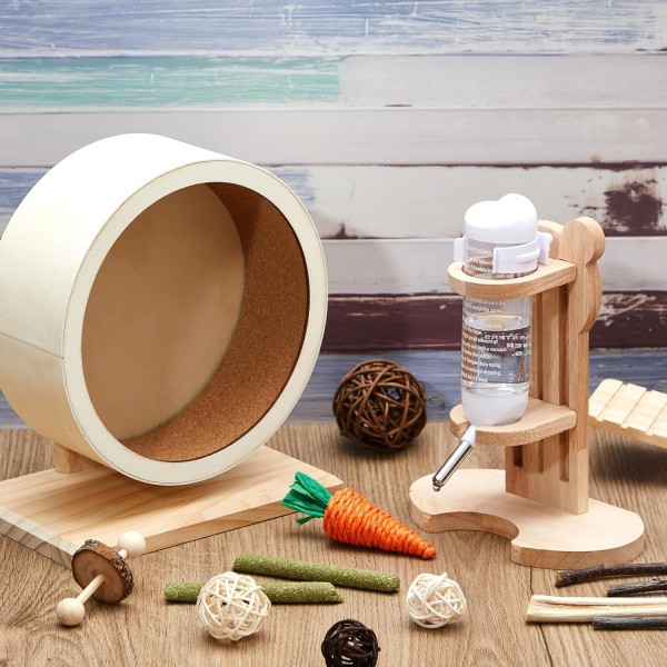 Does not apply 2 Pcs 7.9" Wooden Hamster Wheels and