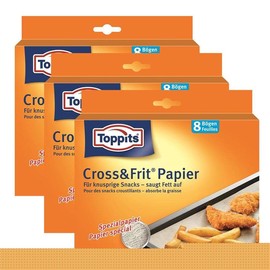 Toppits® Cross & Frit Paper Baking Special Paper Snack Paper 8 Sheets (Pack of 3)