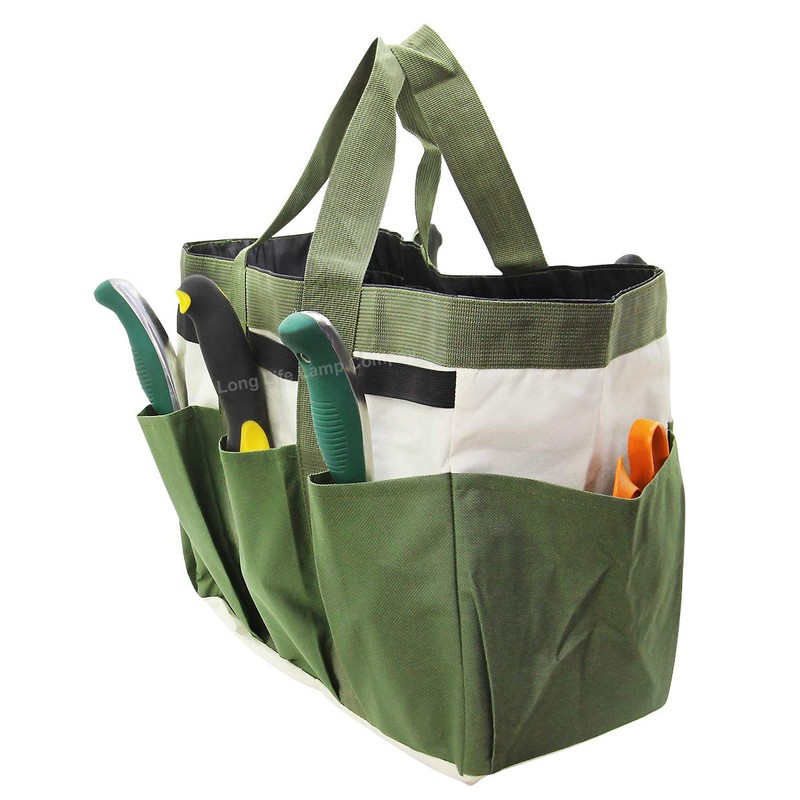Garden Tool Bag Organizer Heavy Duty 8 Pocket Gardening Hand