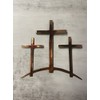 Three Crosses on a Hill Metal Wall Art (15" tall)
