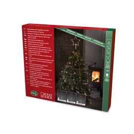 Konstsmide 6315-880 LED Tree Shroud Stern Inside Mains Powered 308 LED Amber Light, Gold