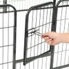 vidaXL Dog Playpen - Heavy-Duty Steel Panels with Secure Latch,