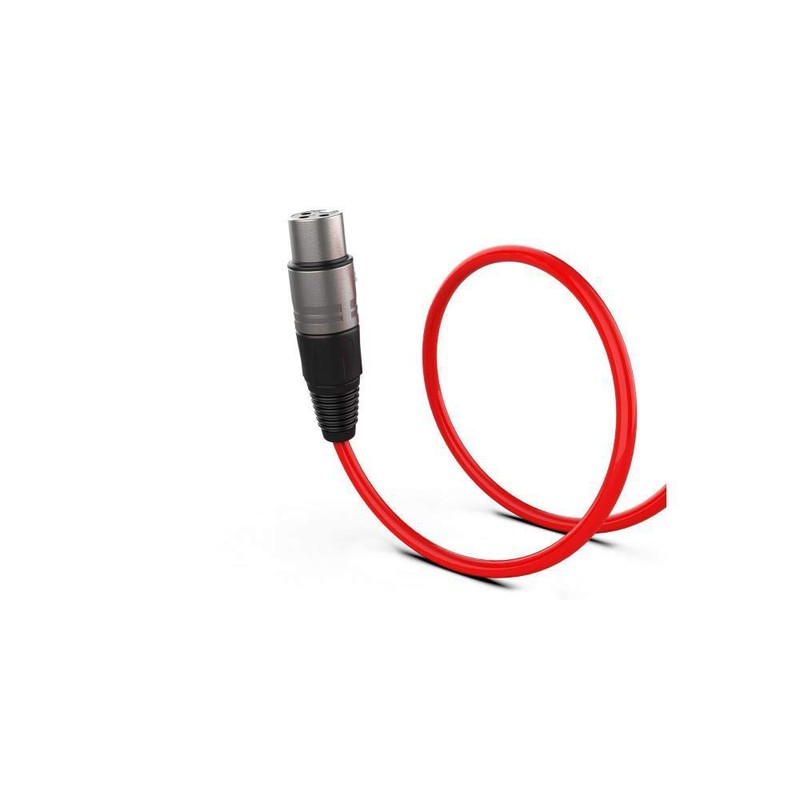 XLR Male to XLR Female Cable, 10 feet, Red, XLR10