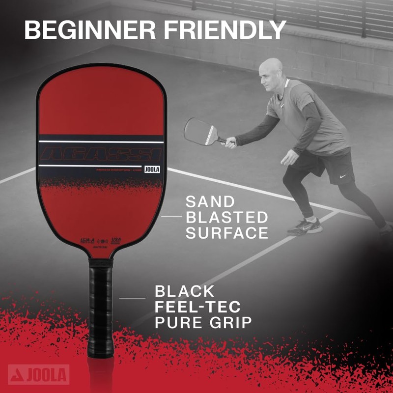 JOOLA Agassi Champion Pickleball Paddle 12mm Agassi Shape with Extended