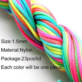 Pamir Tong Wholesale 1.0mm 1.5mm Chinese Knotting Cord/Braided Nylon Beading Cord GD23C74 (1.5MM)
