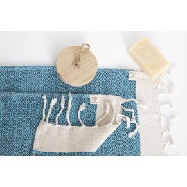 Smyrna Turkish Cotton Wash Cloths Pack of 6 | 12"x12" | Versatile Bath Towels for Bathroom, Hotel, SPA, Gym | Soft, Absorbent, Prewashed and Quick Dry Turkish Hand Towels, Turquoise