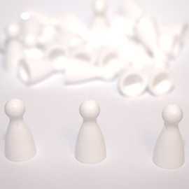 YCS Ltd White Halma Pawns 24mm x 25 Pack (Ages 4+)