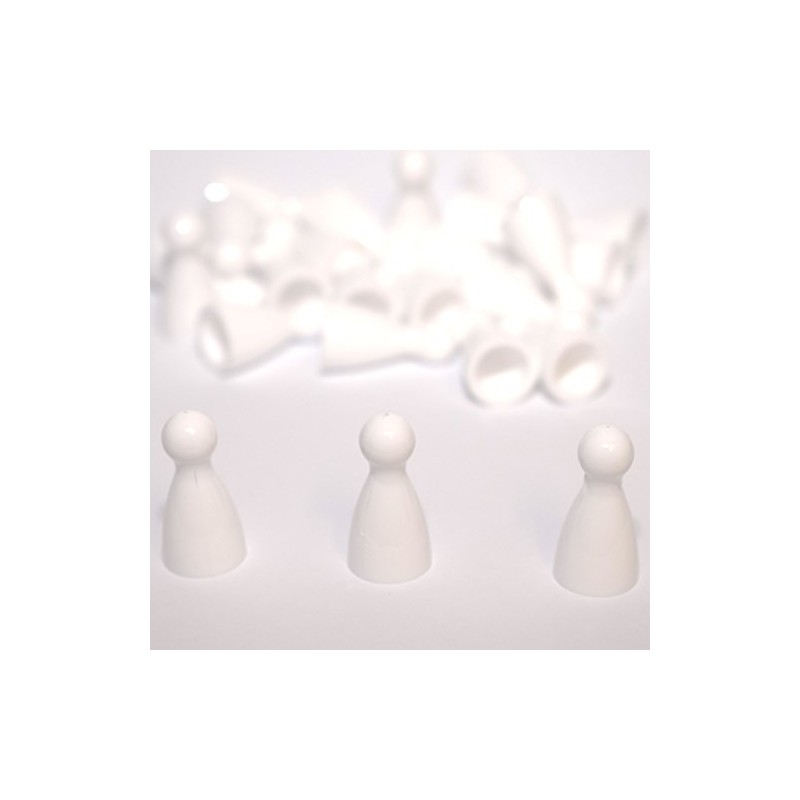 YCS Ltd White Halma Pawns 24mm x 25 Pack (Ages