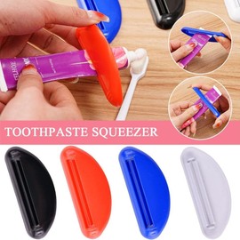 White Plastic Tube Squeezer Toothpaste Dispenser Holder for Bathroom Daily Living Tube Squeezing Aids