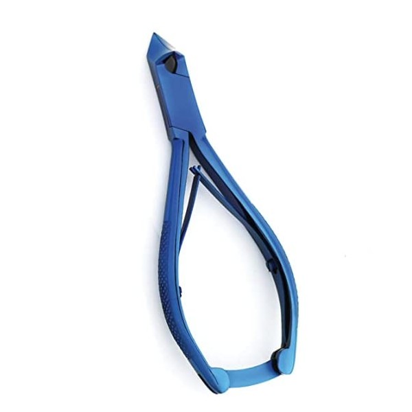 ProMax - Pinza de titanio azul para uñas de los
