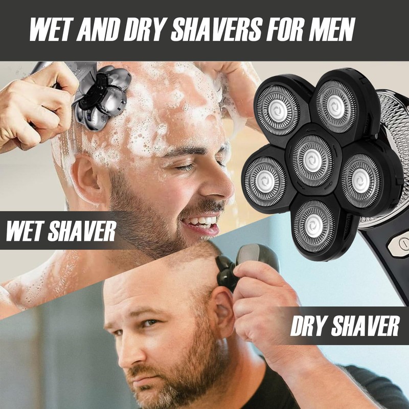 Head Shaver for Bald Razor Men, Razor Head with 6D