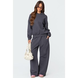 Bonney Bow Detail Hoodie - Color: DARK GRAY, Size: XL