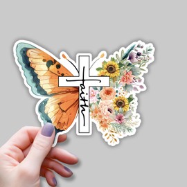 (3pcs) Christian Jesus Sticker Inspirational Bible Verse Quotes Vinyl Decal for Books Laptops Phonecase Water Bottles Kindles Car Hard Hat Tumbler- Size 3''