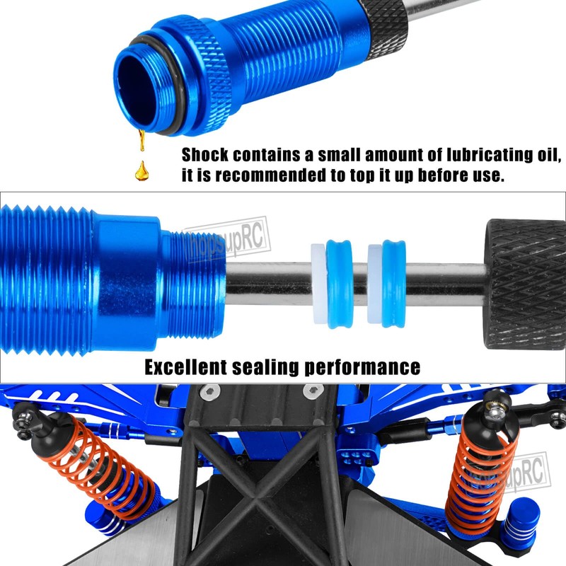 hopsupRC Upgrades Part Front Rear Assembled Full Metal Shocks Aluminum