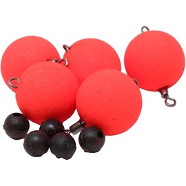 FTM Pilot Swivel Red Diameter 15 mm / Pack of 5 Pilot Ball with Integrated Swivel Pilot Trout Float