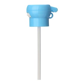 Komori Resin Plastic Bottle Straw Cap with Attachment, Blue, Diameter 1.6 x Approx. 5.1 inches (4.1 x 13 cm), 9.8 x 16