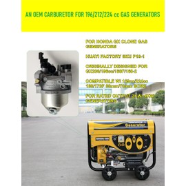 YAMAKATO Huayi P19-1 Gas Generator Carburetor Kit OEM for Predator Champion Honda Generac 3500 4000 3000 4500 4375 3550 3650 GP 3250 3300 Watt etc. Powered by 196cc 208cc 212cc 224cc…