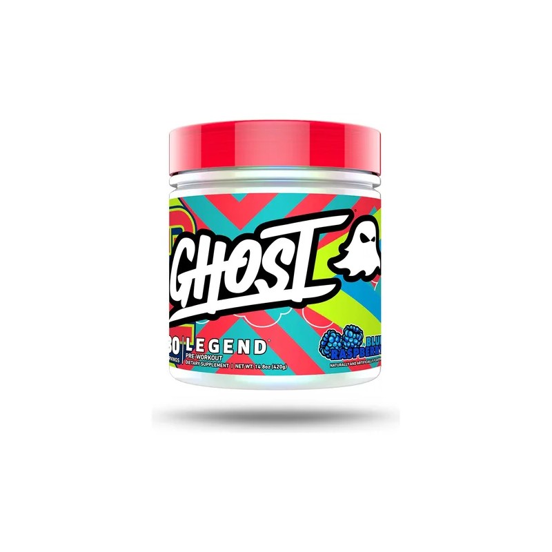 Preentreno Legend Blue Raspberry 30 Serv Ghost. Sabor Mora azul