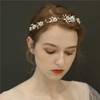 Asooll Flower Bride Wedding Headband Gold Leaf Bridal Hair Vine