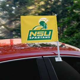 Norfolk State University Secondary Logo Car Truck Flag with Window Clip On Pole Holder