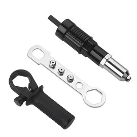 POFET Rivet Gun Adapter for Electric Drill Electric Rivet Nut Gun Riveting Tools for Cordless Drill Electrical Nut Riveting