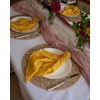 Generic Mustard Yellow 100% Linen Cloth Cotton Square Napkins, Set