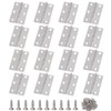 Unxuey Door Hinges, 16Pcs 2.12inch Folding Butt Hinges, Stainless Steel