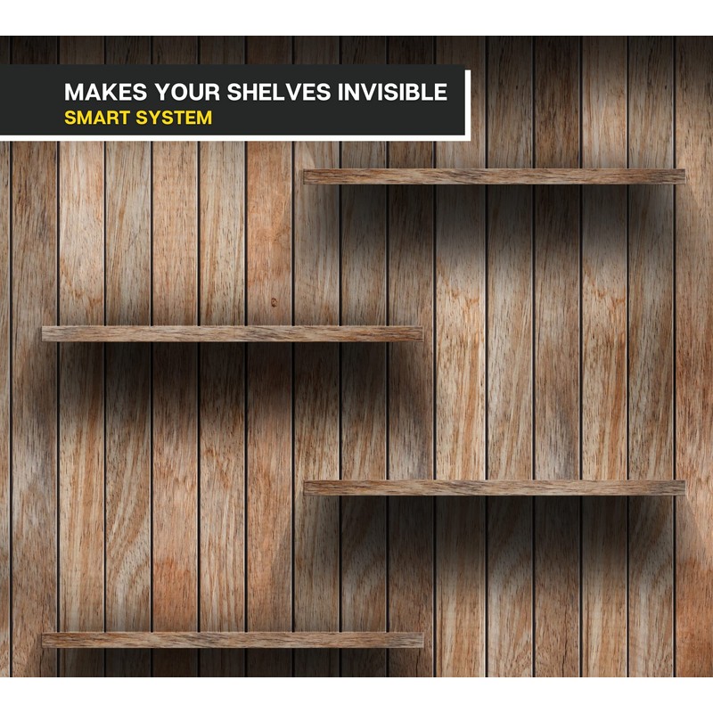 DOJA Barcelona Floating Bracket for Intelligent Shelves 76 x 19
