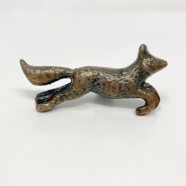 Vintage Antique Iron Bronze Handmade Metal Animal Cupboard Door Knobs, Drawer Pulls Cabinet Door Handles (1. Running Fox)